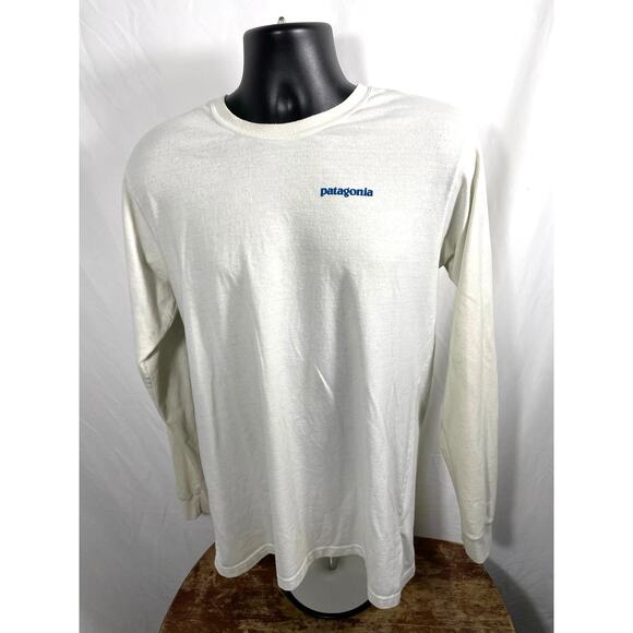 Patagonia Long Sleeve Tee White Regular Fit Men’s M - Picture 1 of 6